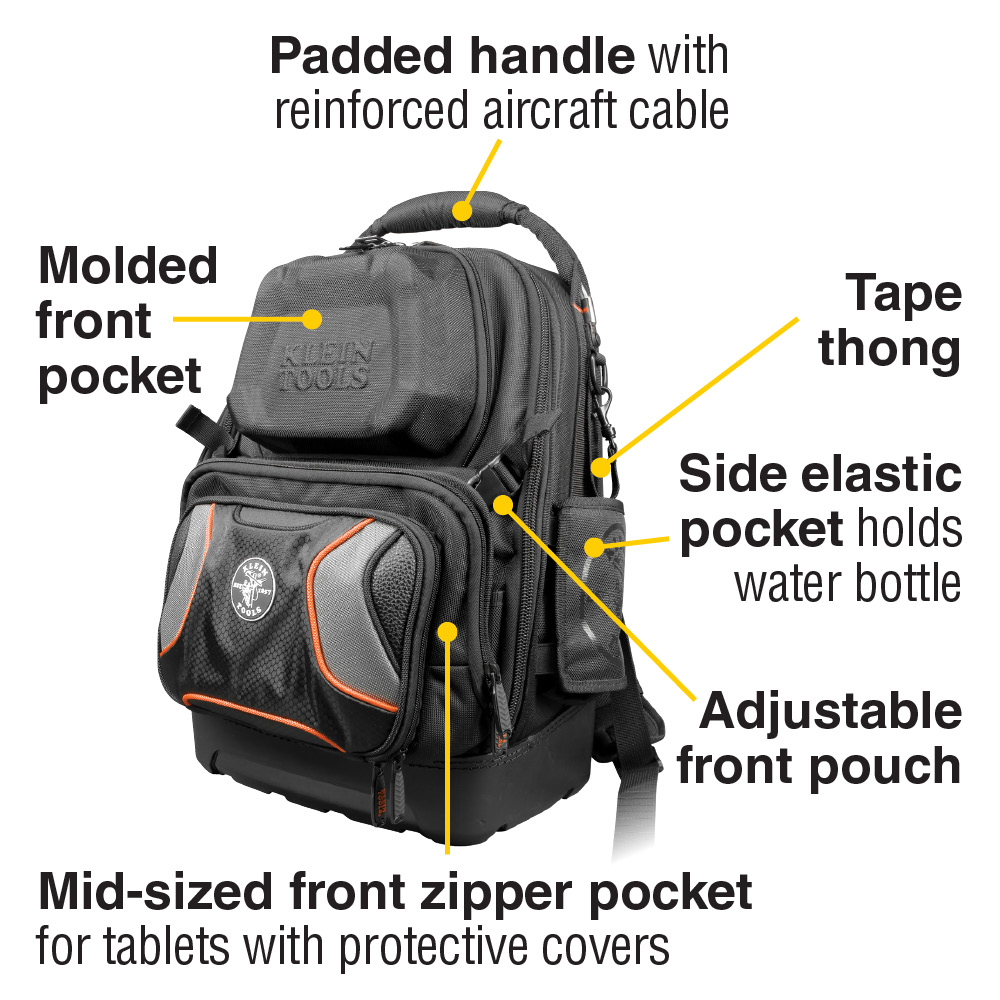 Tradesman Pro™ Tool Master Tool Bag Backpack, 48 Pockets, 19.5-Inch - 55485
