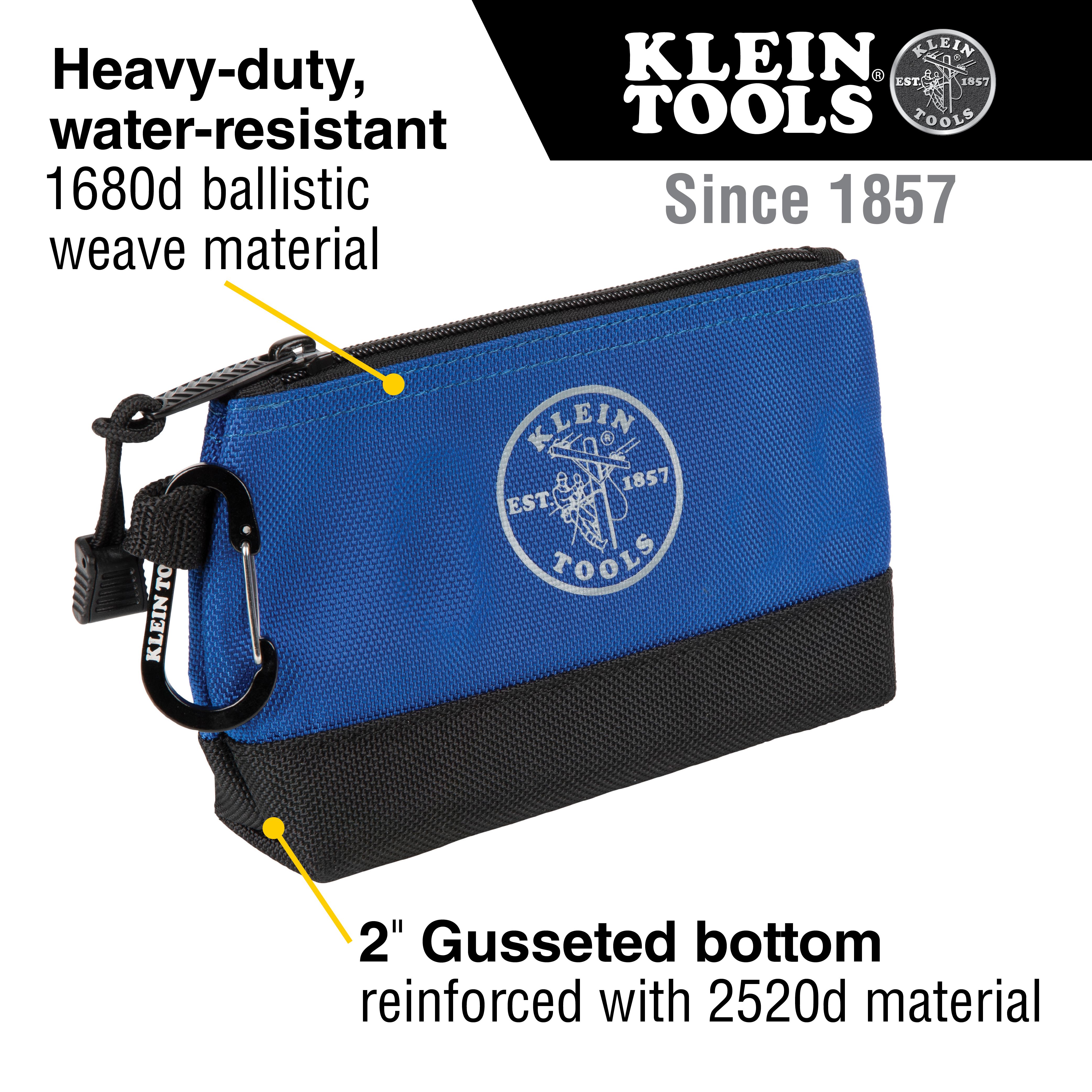 Klein Tools Large Canvas Zipper Bag (3 Pack)