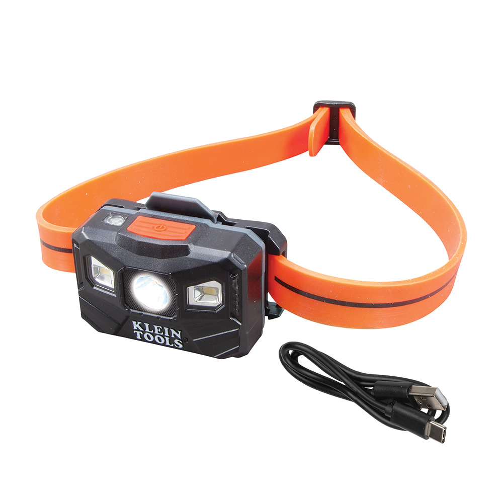 56064 Rechargeable Headlamp with Silicone Strap, 400 Lumens, All-Day Runtime - Image
