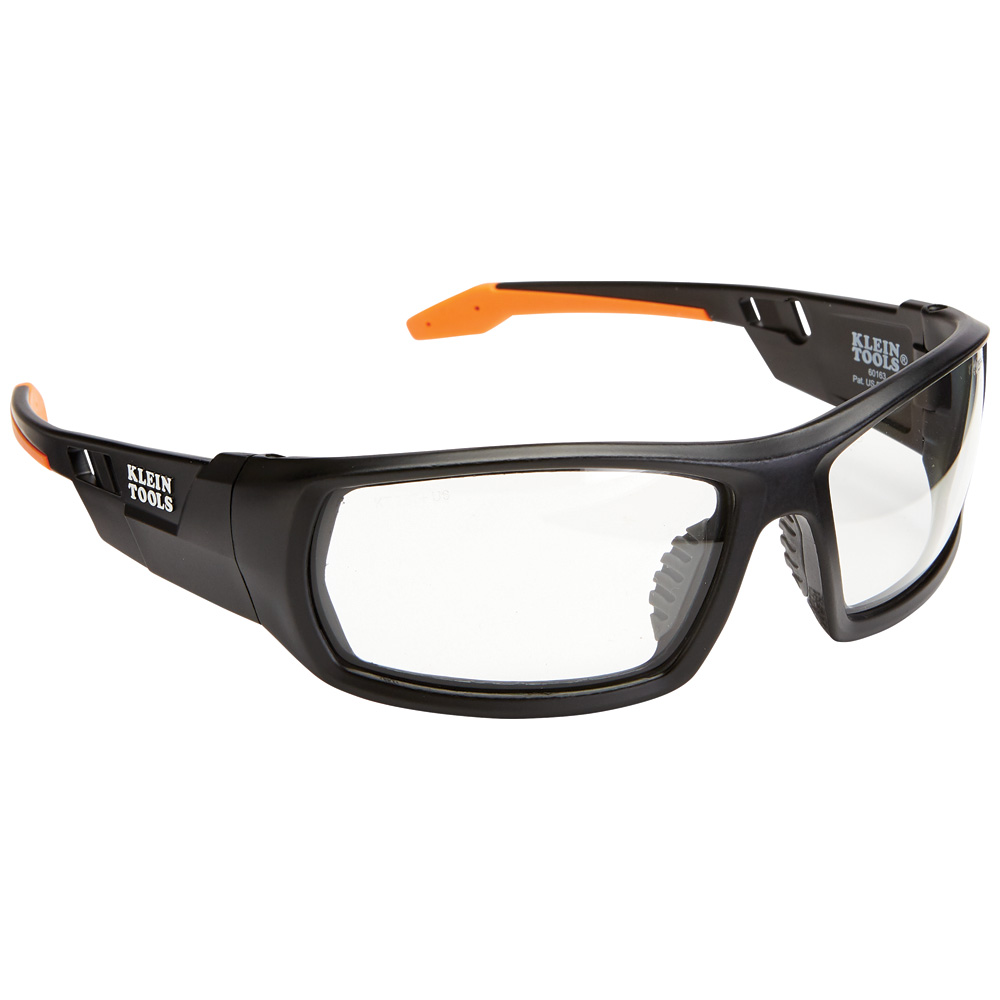 60163 Professional Safety Glasses, Full Frame, Clear Lens - Image