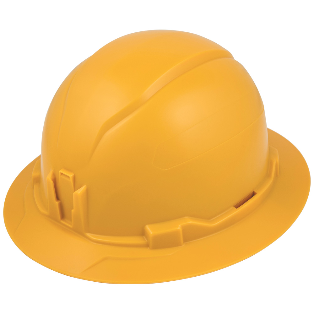 60489 Hard Hat, Non-Vented, Full Brim Style, Yellow - Image