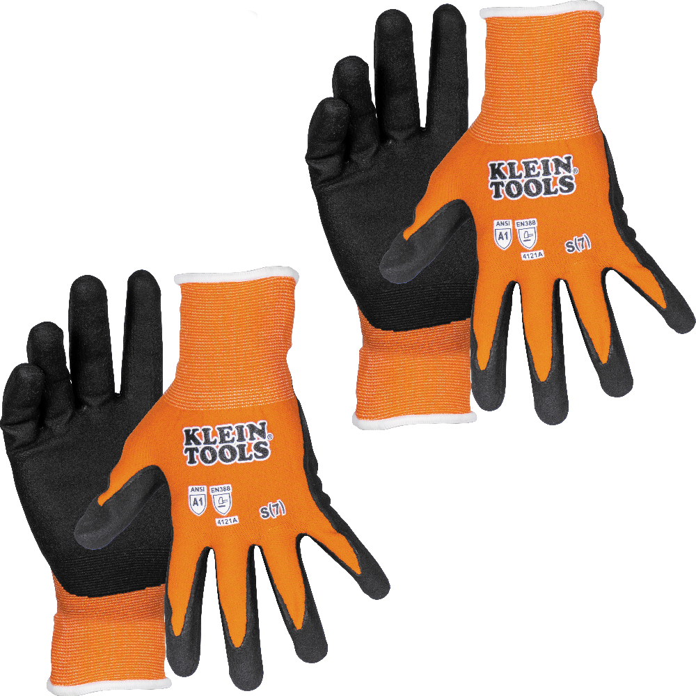 60579 Knit Dipped Gloves, Cut Level A1, Touchscreen, Small, 2-Pair - Image