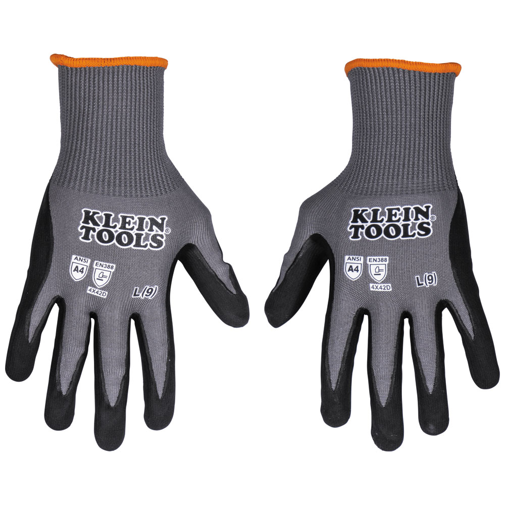 60588 Knit Dipped Gloves, Cut Level A4, Touchscreen, Medium, 2-Pair - Image