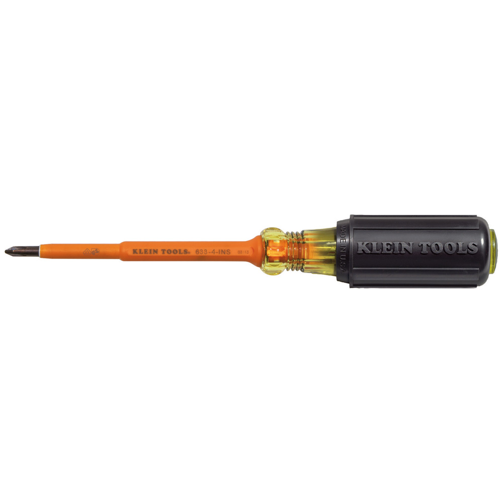 6334INS Insulated Screwdriver, #1 Phillips Tip, 4-Inch - Image