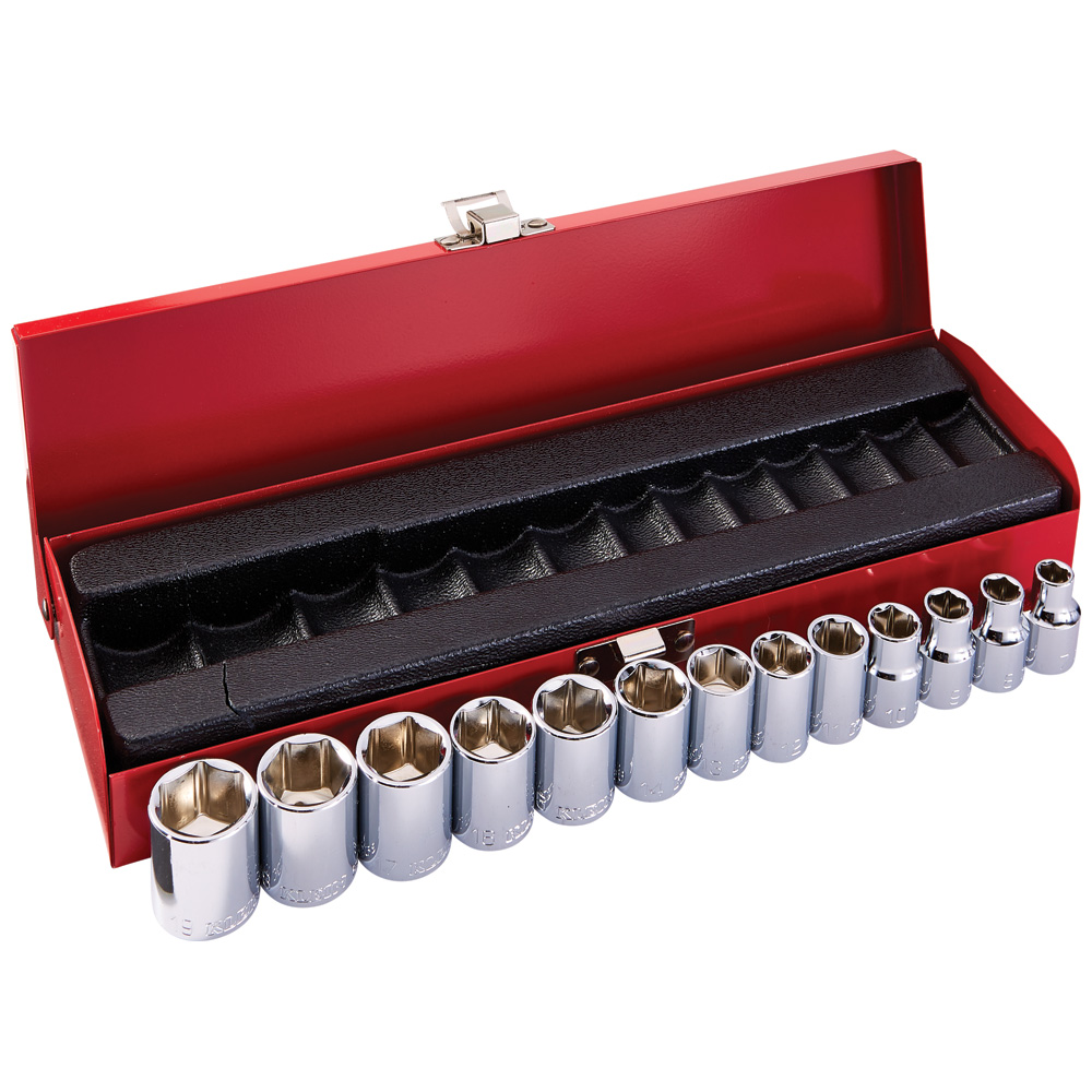 65506 3/8-Inch Drive Socket Wrench Set, Metric, 13-Piece - Image
