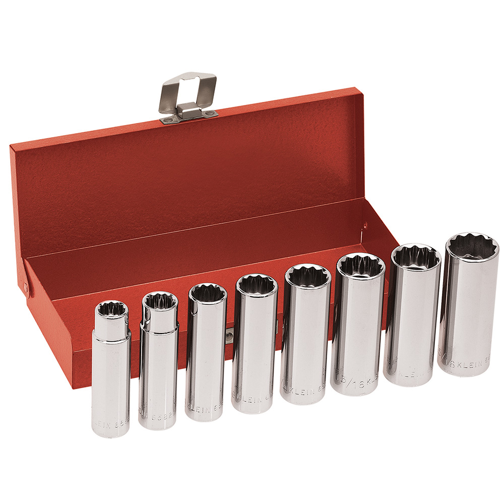 65514 1/2-Inch Drive Deep Socket Wrench Set, 8-Piece - Image