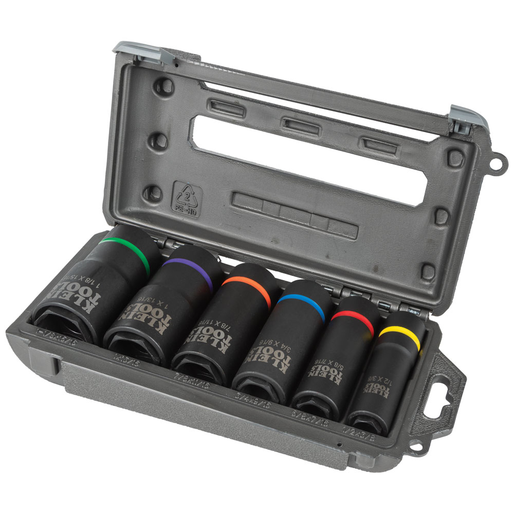 66060 2-in-1 Impact Socket Set, 6-Point, 6-Piece - Image