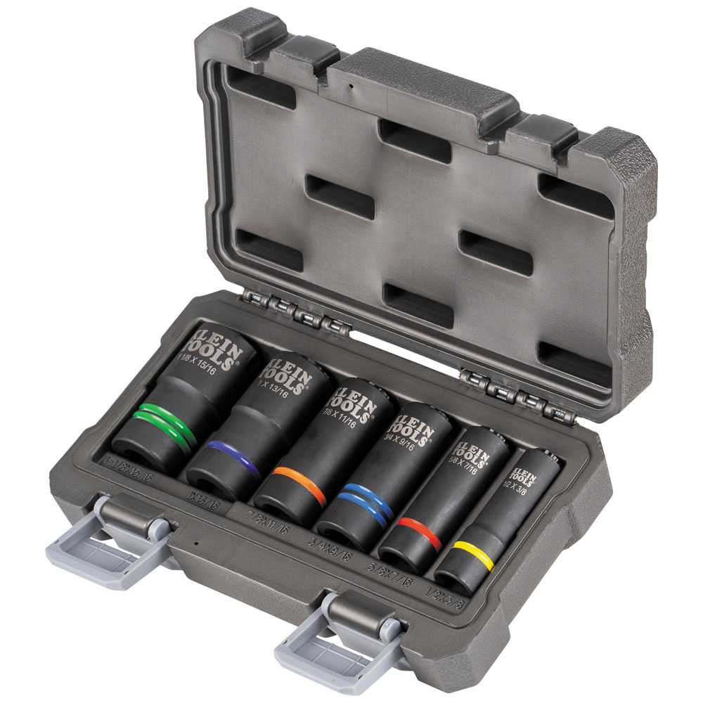 66090 2-In-1 Slotted Impact Socket Set, 12-Point, 6-Piece - Image