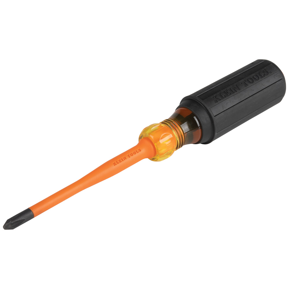 6934INS Slim-Tip Insulated Screwdriver, #2 Phillips, 4-Inch Round Shank - Image