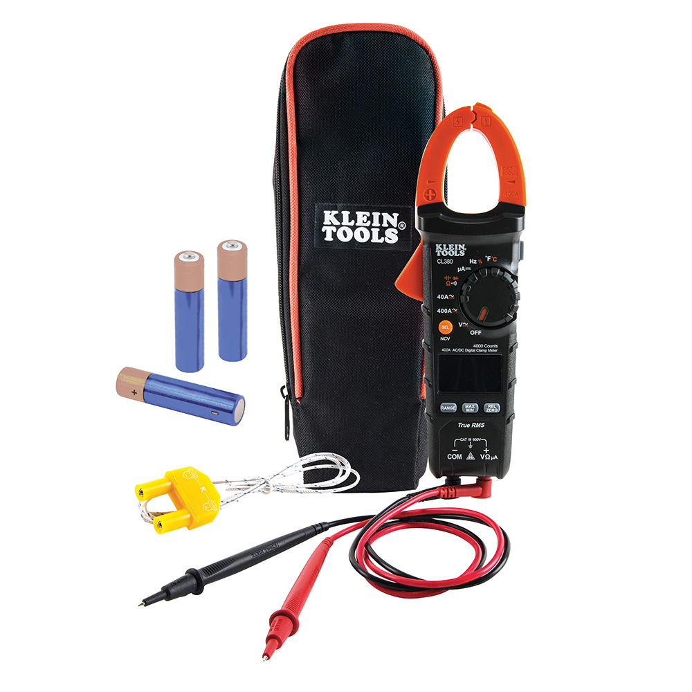 CL380 Digital Electrical Tester, AC/DC Clamp Meter, Auto-Ranging, 400 Amp - Image
