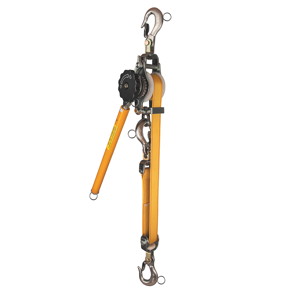 KN1500PEXH Web-Strap Ratchet Hoist with Hot Rings - Image