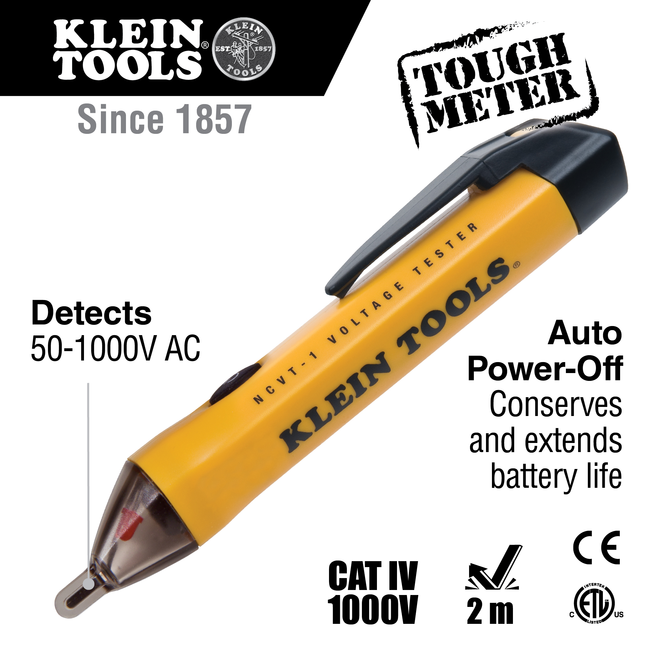 Non-Contact Voltage Tester Pen, 50 to 1000 Volts - NCVT-1 | Klein