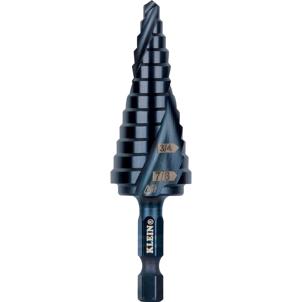 QRST14 Step Drill Bit, Quick Release, Double Spiral Flute, 3/16 to 7/8-Inch - Image