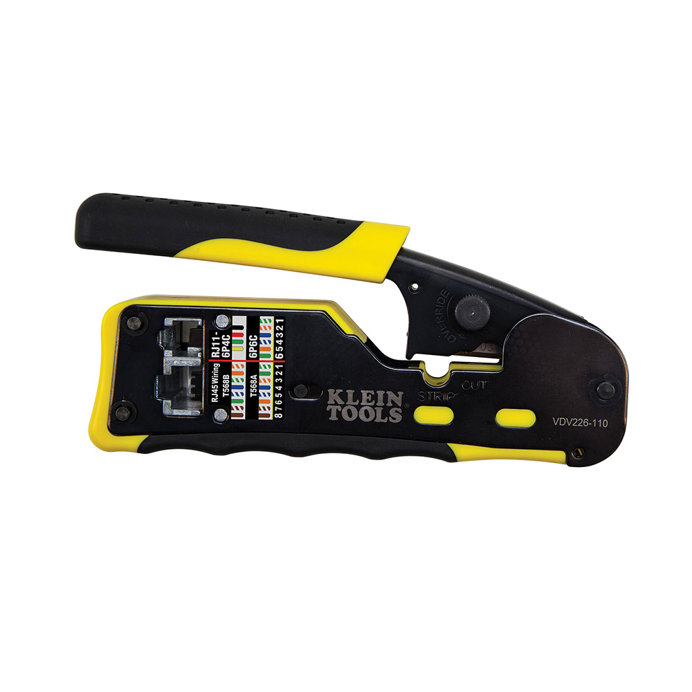 VDV226110 Ratcheting Cable Crimper / Stripper / Cutter, for Pass-Thru™ - Image