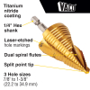 25950 Step Bit Kit, Spiral Double-Fluted, VACO, 4-Piece Image 1