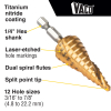 25962 12-Step Drill Bit, Double-Fluted, 3/16-Inch to 7/8-Inch Image 1