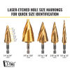 25963 9-Step Drill Bit, Double-Fluted, 1/4-Inch to 3/4-Inch Image 5