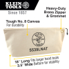 5539LNAT Zipper Bag, Large Canvas Tool Pouch, 18-Inch, Natural Image 1