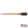 Insulated Screwdriver, 3/16-Inch Cabinet, 7-Inch Shank