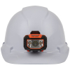 60107 Hard Hat, Non-Vented, Cap Style with Headlamp, White Image 4