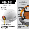 60107 Hard Hat, Non-Vented, Cap Style with Headlamp, White Image 1