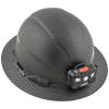 60346 Hard Hat, Premium KARBN™ Pattern, Non-Vented Full Brim, Class E, Lamp Image 5