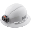 60406RL Hard Hat, Non-Vented, Full Brim with Rechargeable Headlamp, White Image