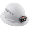60407RL Hard Hat, Vented, Full Brim with Rechargeable Headlamp, White Image 4