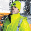 60568 Heavy Knit Hat, High-Visibility Yellow, Patch Logo Image 2
