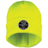 60568 Heavy Knit Hat, High-Visibility Yellow, Patch Logo Image 4