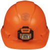 60900 Hard Hat, Non-Vented, Cap Style with Headlamp, Orange Image 3