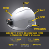 60146 Safety Helmet, Non-Vented-Class E, with Rechargeable Headlamp, White Image 2