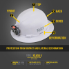 60406RL Hard Hat, Non-Vented, Full Brim with Rechargeable Headlamp, White Image 2