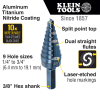 KTSB03 9-Step Drill Bit, 3/8-Inch Hex, Double Straight Flute, 1/4-Inch to 3/4-Inch Image 1