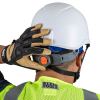 60146 Safety Helmet, Non-Vented-Class E, with Rechargeable Headlamp, White Image 11