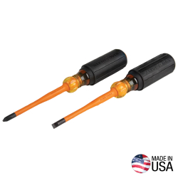"Screwdriver Set, Slim-Tip Insulated Phillips and Cabinet Tips, 2-Piece"
