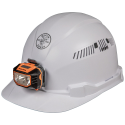 "Hard Hat, Vented, Cap Style with Headlamp"