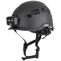 "Safety Helmet, Premium KARBN\u2122 Pattern, Vented, Class C, Headlamp"