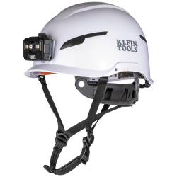 "Safety Helmet, Type-2, Non-Vented Class E, with Rechargeable Headlamp"