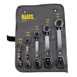 "Reversible Ratcheting Box Wrench Set, 5-Piece"