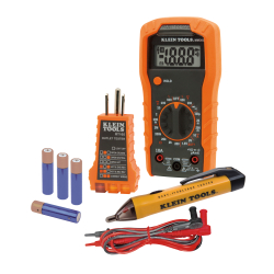 "Test Kit with Multimeter, Non-Contact Volt Tester, Receptacle Tester"
