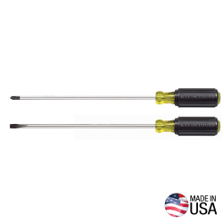 "Screwdriver Set, Long Blade Slotted and Phillips, 2-Piece"