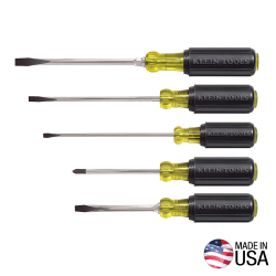 "Screwdriver Set, Slotted and Phillips, 5-Piece"