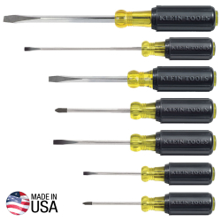 "Screwdriver Set, Slotted and Phillips, 7-Piece"
