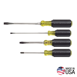 "Screwdriver Set, Slotted and Phillips, 4-Piece"
