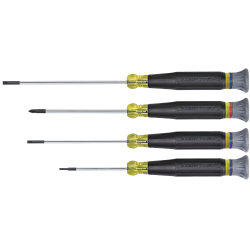 "Screwdriver Set, Electronics Slotted and Phillips, 4-Piece"