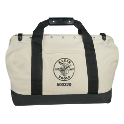 500320 Tool Bag, Canvas with Leather Bottom, 15 Pockets, 20-Inch Image 