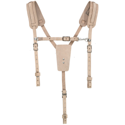 5413 Soft Leather Work Belt Suspenders Image 