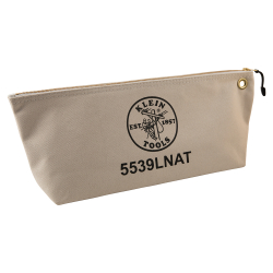 5539LNAT Zipper Bag, Large Canvas Tool Pouch, 18-Inch, Natural Image 