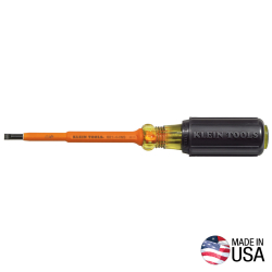 6014INS Insulated Screwdriver, 3/16-Inch Cabinet, 4-Inch Round Shank Image 